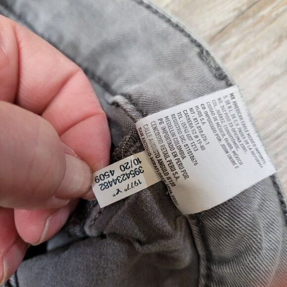 American Eagle Gray Mens 28X32 Airflex + Plus Skinny Jeans Denim Distressed - Picture 16 of 16